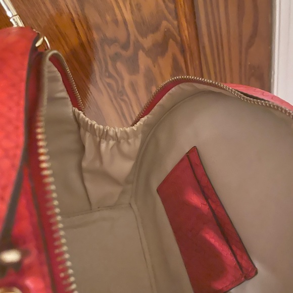 INC International Concepts Women's Rilie Circle Top Handle Crossbody Bag Red - Picture 5 of 7